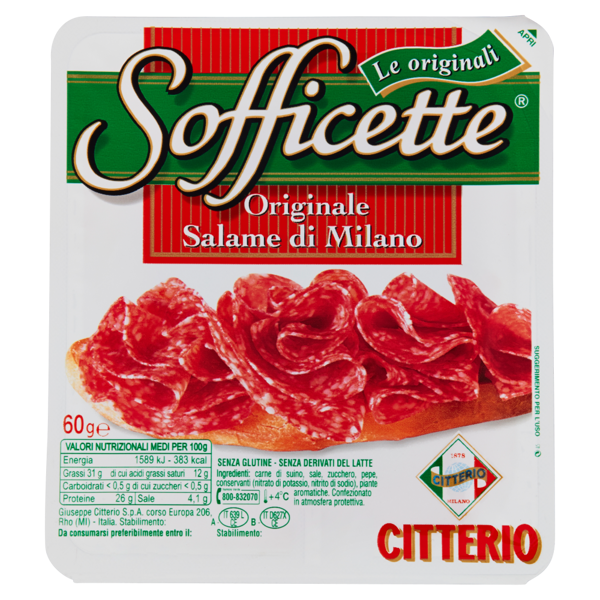Image of Citterio Sofficette Originale Salame di Milano 60 g 1512126