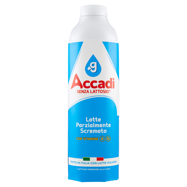 Image of Accadì Latte Parzialmente Scremato con Vitamine A D3 1 Litro 1030972