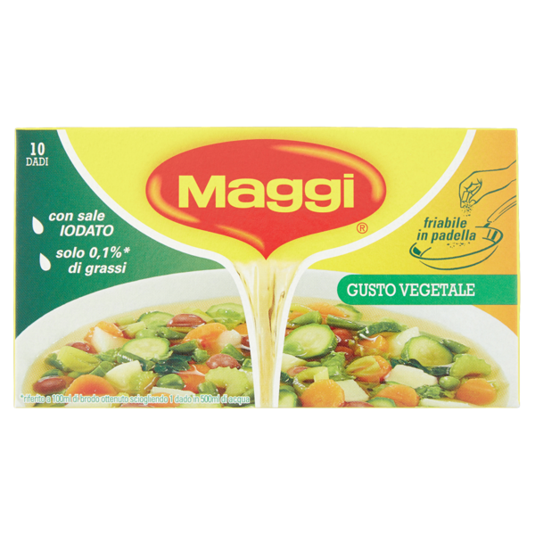 Image of MAGGI DADO GUSTO VEGETALE preparato per brodo vegetale 100g (10 dadi) 917803