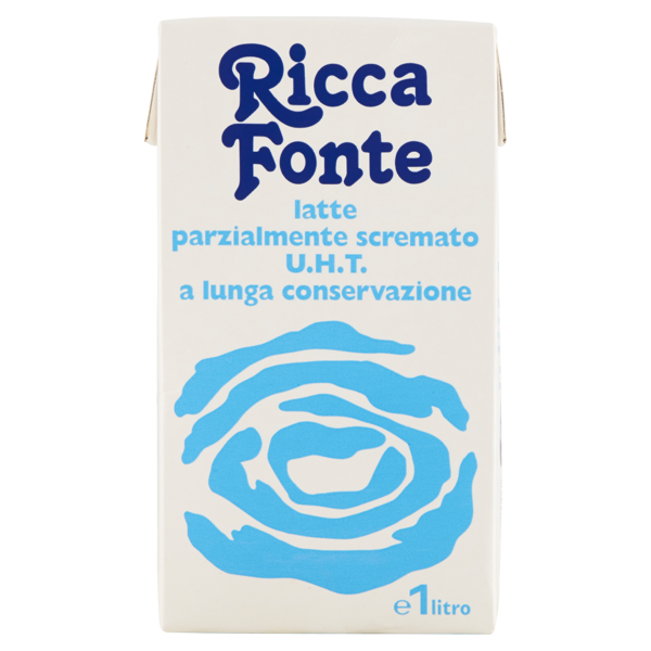 Image of Ricca Fonte latte parzialmente scremato U.H.T. a lunga conservazione 1 litro 81506