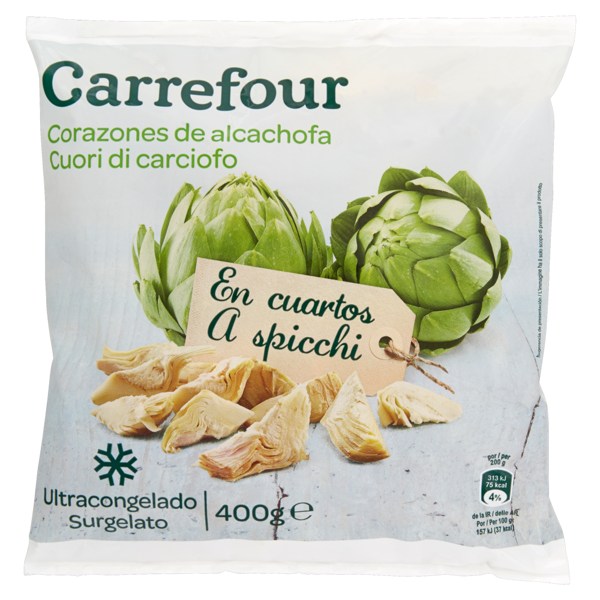 Image of Carrefour Cuori di carciofo a spicchi Surgelato 400 g 1192767