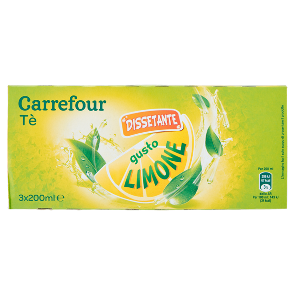 Image of Carrefour Tè gusto Limone 3 x 200 ml 1286980