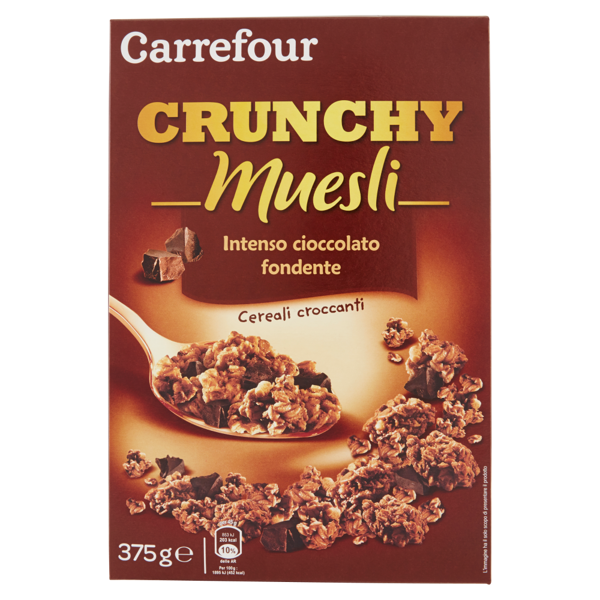 Image of Carrefour Crunchy Muesli Intenso cioccolato fondente 375 g 1314541