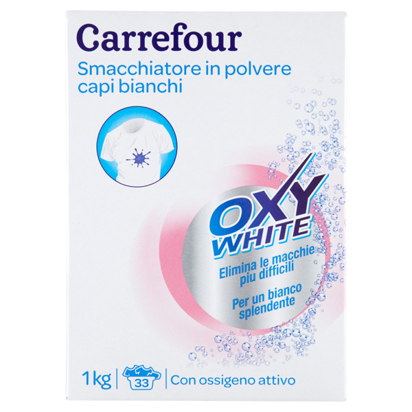 Image of Carrefour Smacchiatore in polvere capi bianchi Oxy White 1 kg 1303573