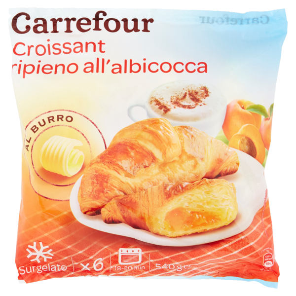 Image of Carrefour Croissant ripieno all'albicocca Surgelato 6 x 90 g 1413287
