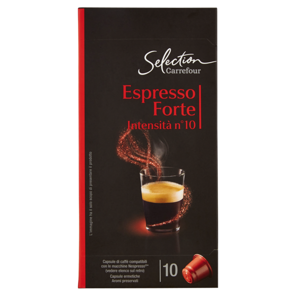 Image of Carrefour Sélection Espresso Forte Intensità n°10 10 Capsule 52 g 1608080