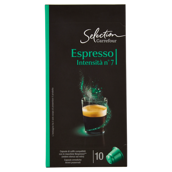 Image of Carrefour Sélection Espresso Intensità n°7 10 Capsule 52 g 1608088