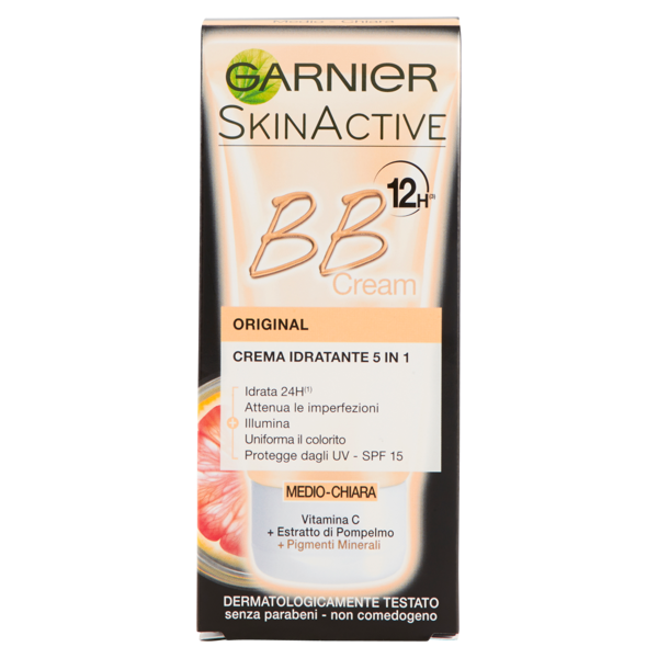 Image of Garnier SkinActive BB Cream Original Crema Idratante 5 in 1 Medio-Chiara 50 ml 1384900