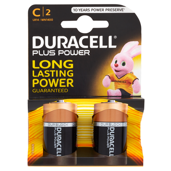 Image of Duracell Plus Power C LR14 / MN1400 1.5V Alkaline 2 pile 1473425