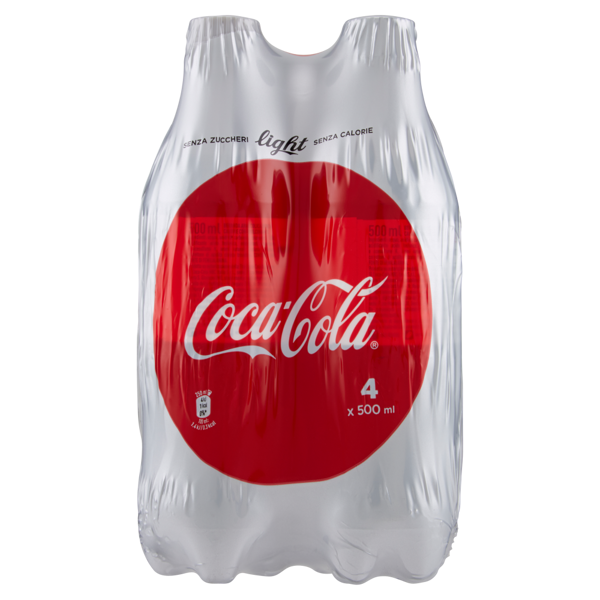 Image of Coca-Cola Light senza Zuccheri senza Calorie bottiglia di plastica 500 ml Confezione da 4 111207