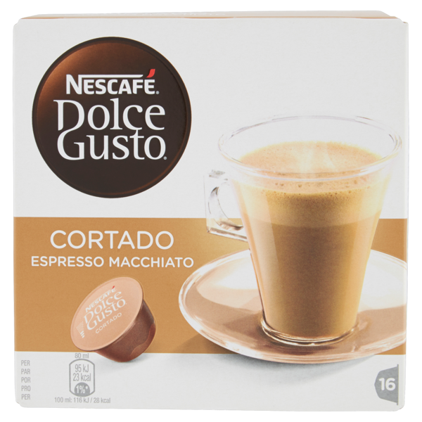 Image of NESCAFÉ DOLCE GUSTO CORTADO ESPRESSO MACCHIATO caffè macchiato 16 capsule (16 tazze) 1409174