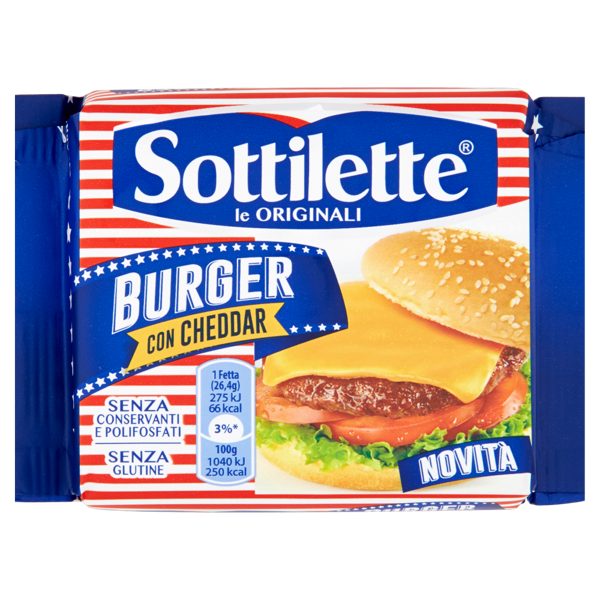 Image of Sottilette Burger con Cheddar 185 g 1543234