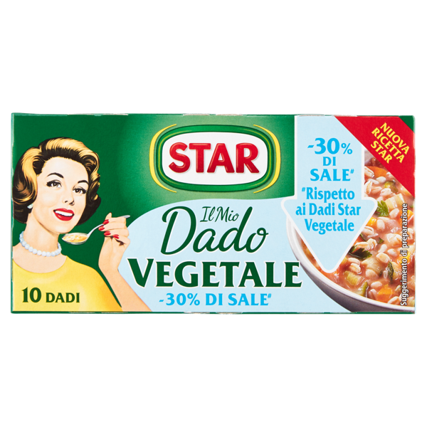Image of Star il Mio Dado Vegetale -30% di Sale# 10 Dadi 100 g 1172890