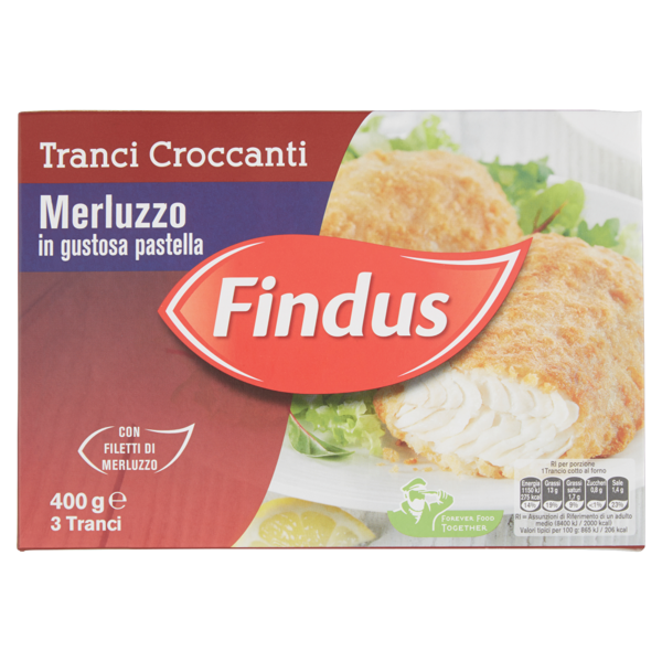 Image of Findus Tranci Croccanti Merluzzo in gustosa pastella 400 g 970101