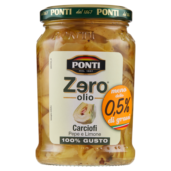 Image of Ponti Zero olio Carciofi Pepe e Limone 300 g 1471106