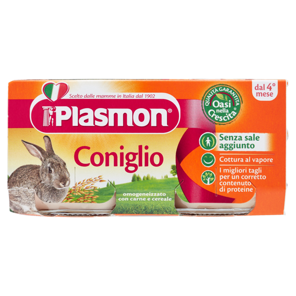 Image of Plasmon Coniglio omogeneizzato con carne e cereale 2 x 80 g 8247