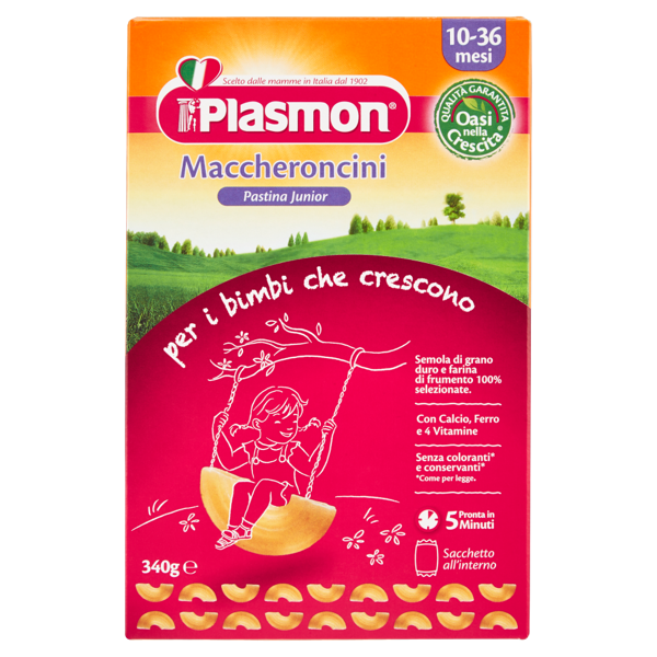 Image of Plasmon Pastina Junior Maccheroncini 340 g 563301