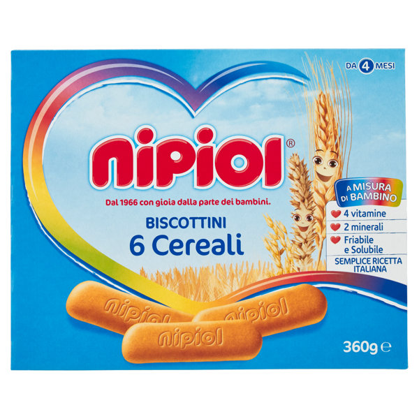 Image of Nipiol Biscottini 6 Cereali 360 g 1121224