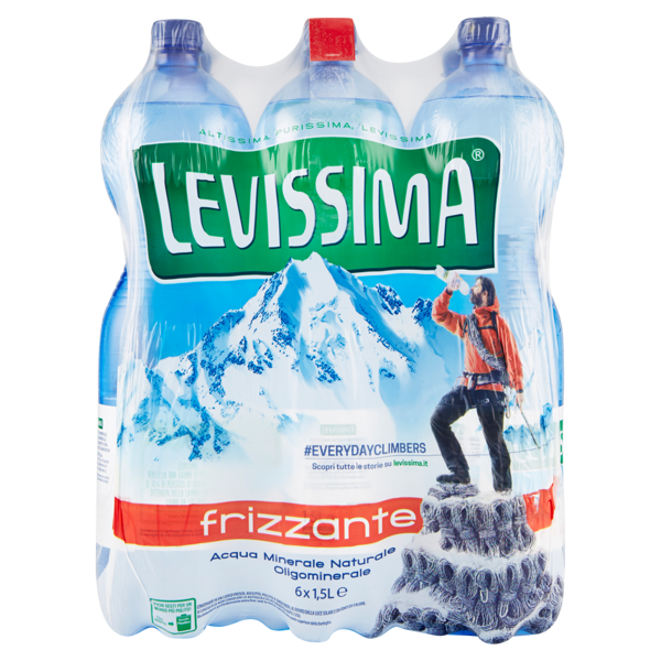 Image of LEVISSIMA, Acqua Minerale Oligominerale Frizzante Bottiglia Grande 6 x 1,5L 1437303