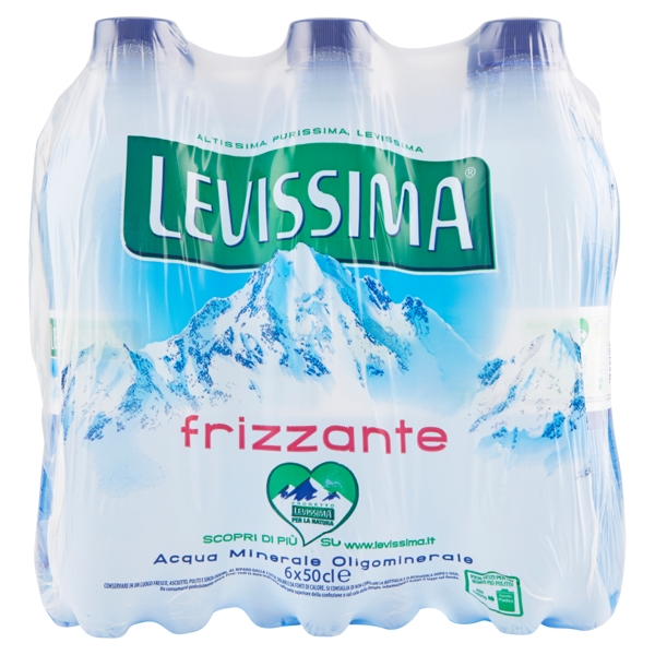 Image of LEVISSIMA Acqua Minerale Oligominerale Frizzante Bottiglia Piccola 50 cl x 6 954612