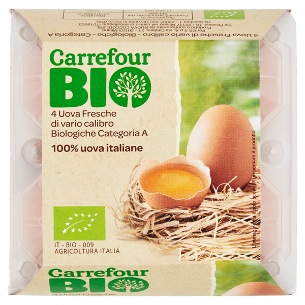 Image of Carrefour Bio 4 Uova Fresche di vario calibro Biologiche Categoria A 897305