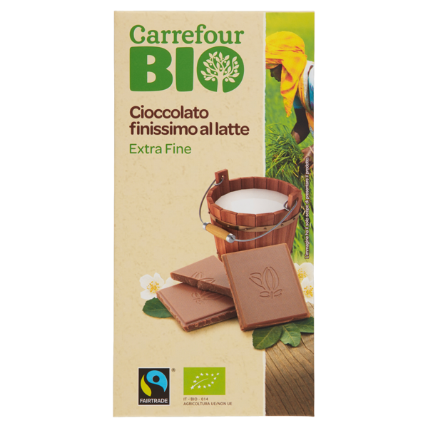 Image of Carrefour Bio Cioccolato finissimo al latte 100 g 960738