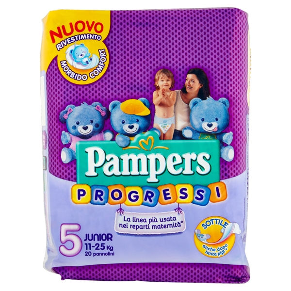 Image of Pampers Progressi 5 junior 11-25Kg 20 pannolini 804187