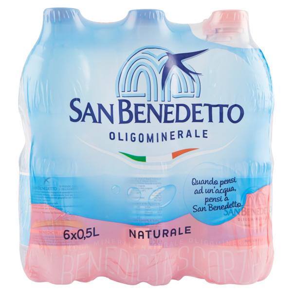 Image of Acqua Minerale San Benedetto Benedicta naturale 6 x 0,5L 82105