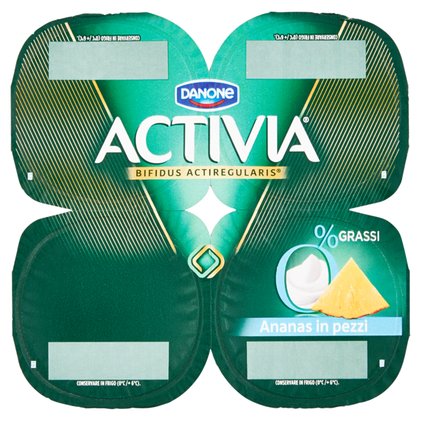 Image of Activia 0% Grassi Ananas in pezzi 4 x 125 g 1213918