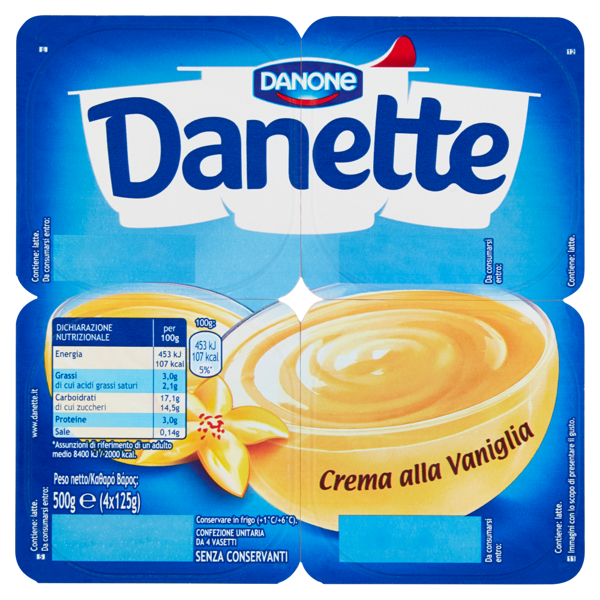 Image of Danette Crema alla Vaniglia 4 x 125 g 1567534