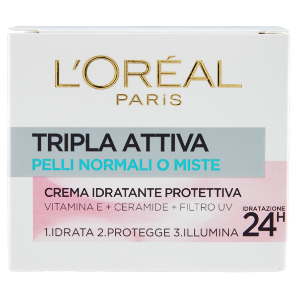 Image of L'Oréal Paris Tripla Attiva Pelli Normali o Miste Crema Idratante Protettiva 50 ml 6742