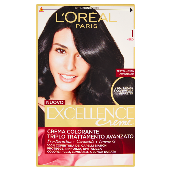 Image of L'Oréal Paris Excellence Creme Crema Colorante 1 Nero 6631