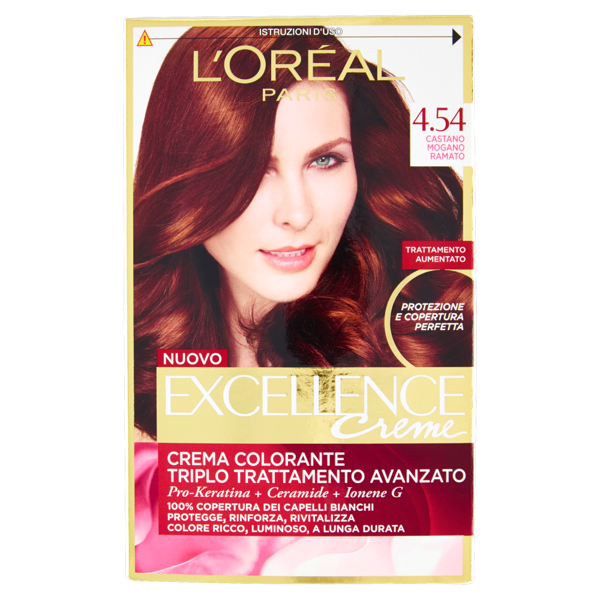 Image of L'Oréal Paris Excellence Creme Crema Colorante 4.54 Castano mogano ramato 6632
