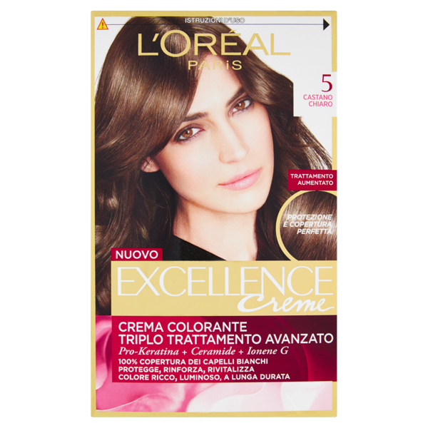 Image of L'Oréal Paris Excellence Creme Crema Colorante 5 Castano Chiaro 6637