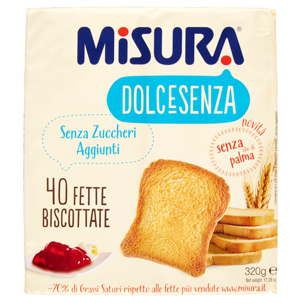 Image of Misura Dolcesenza 40 Fette biscottate 320 g 1549327