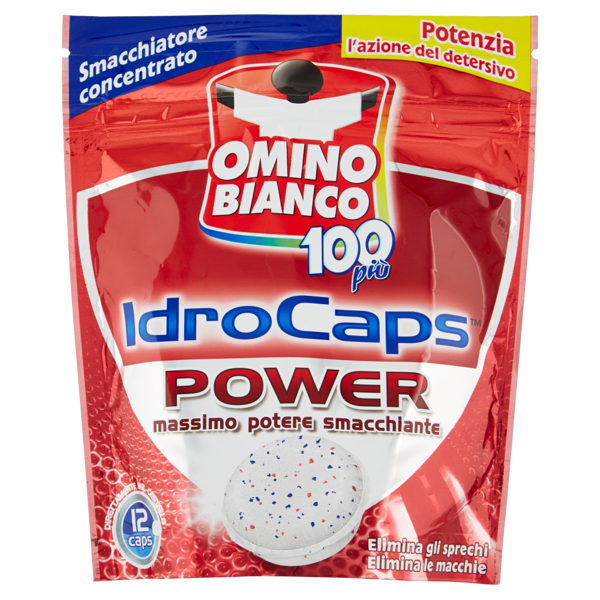 Image of Omino Bianco 100più idrocaps power 12 caps 240 g 1498142