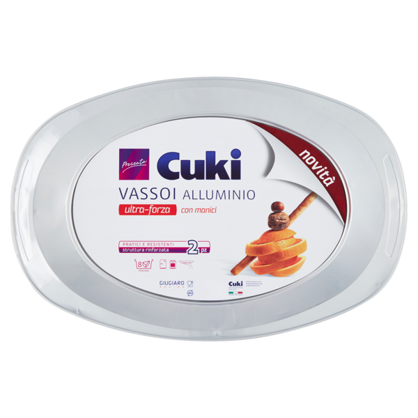 Image of Cuki Presenta Vassoi Alluminio con manici 8 porzioni - 2 pz (VS43) 1332344