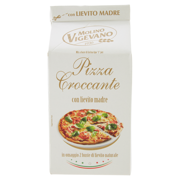 Image of Molino Vigevano Mix a base di farina tipo "1" per Pizza Croccante 500 g 1190644