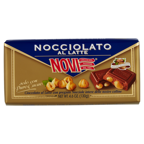 Image of Novi Nocciolato al latte Cioccolato al latte finissimo con nocciole intere 130 g 1346322