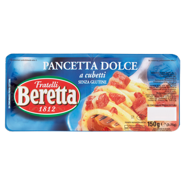 Image of Fratelli Beretta Pancetta dolce a cubetti 2 x 75 g 84653