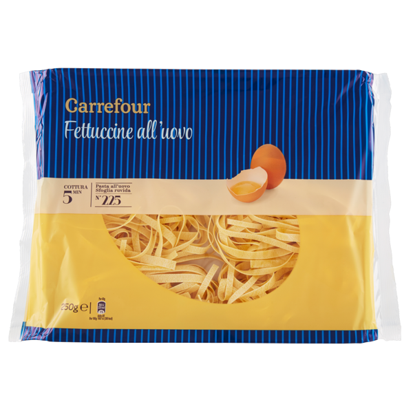 Image of Carrefour Fettuccine all'uovo N°225 250 g 799252
