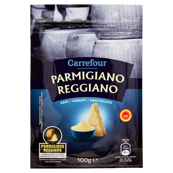 Image of Carrefour Parmigiano Reggiano DOP Grattugiato 100 g 791654
