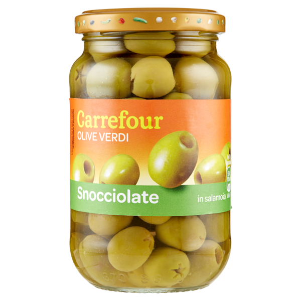 Image of Carrefour Olive Verdi Snocciolate in salamoia 350 g 822627