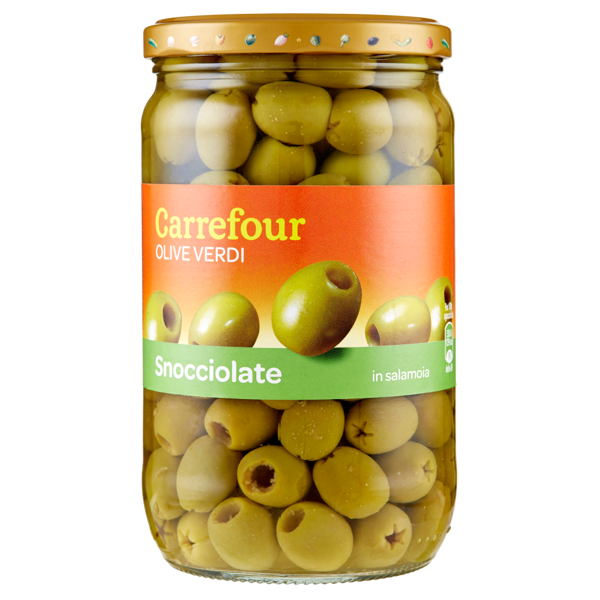 Image of Carrefour Olive Verdi Snocciolate in salamoia 680 g 822556