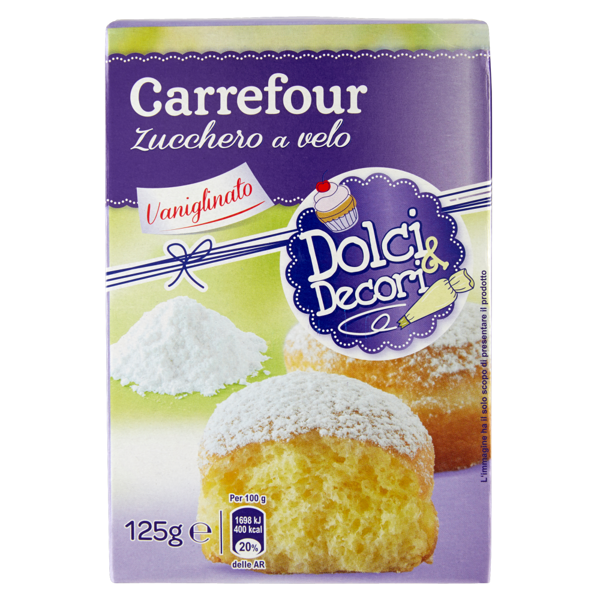 Image of Carrefour Dolci & Decori Zucchero a velo Vanigliato 125 g 822451