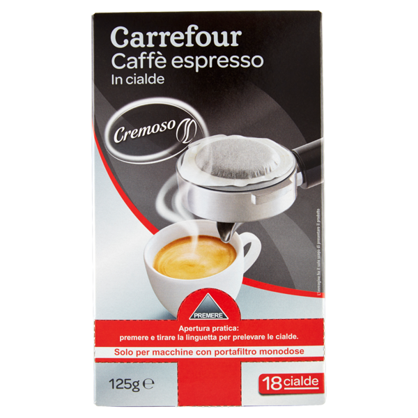 Image of Carrefour Caffè espresso in cialde cremoso 18 x 6,95 g 1102041