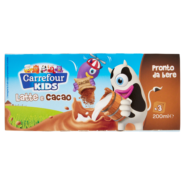 Image of Carrefour Kids Latte e cacao 3 x 200 ml 1153388