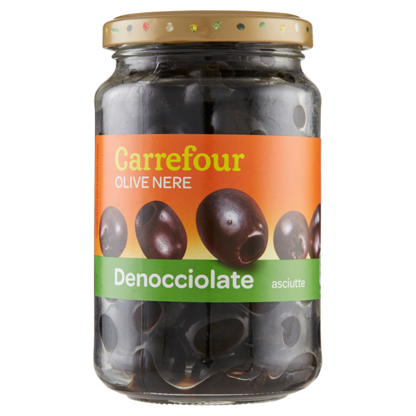 Image of Carrefour Olive Nere Denocciolate asciutte 160 g 1184050