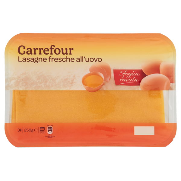 Image of Carrefour Lasagne fresche all'uovo 250 g 1236832