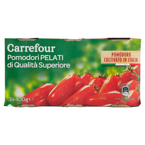 Image of Carrefour Pomodori Pelati di Qualità Superiore 3 x 400 g 1275248